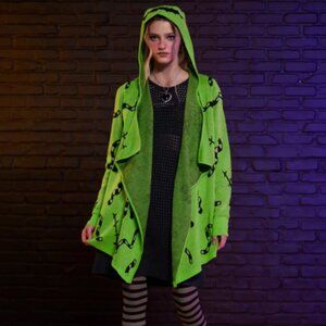 HER UNIVERSE Hot Topic Nightmare Before Christmas Oogie Boogie Glow Cardigan XS